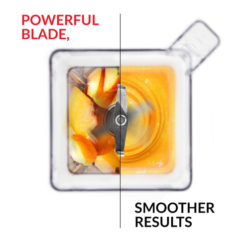 Mezclas rápidas con Blendtec WildSide+ para resultados suaves en casa.