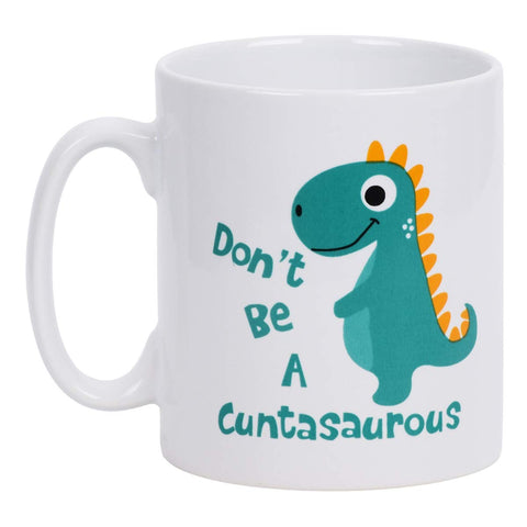 Taza BLEUM CADE con dinosaurio, vista frontal, ideal para café diario.