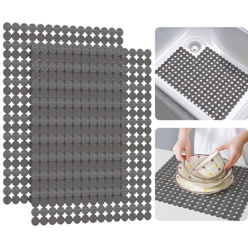 Bligli dos-pack mat fregadero PVC ajustable protegiendo la superficie