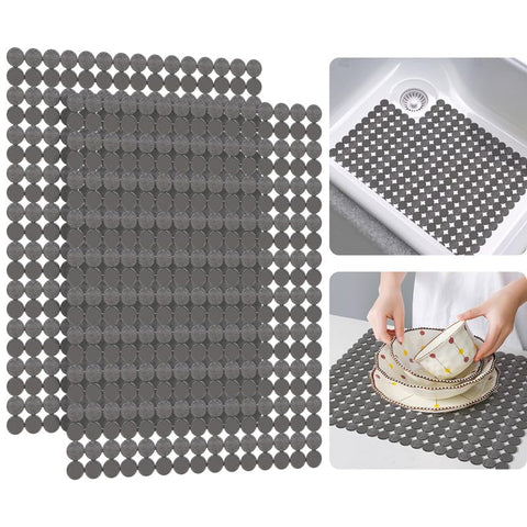 Bligli dos-pack mat fregadero PVC ajustable protegiendo la superficie