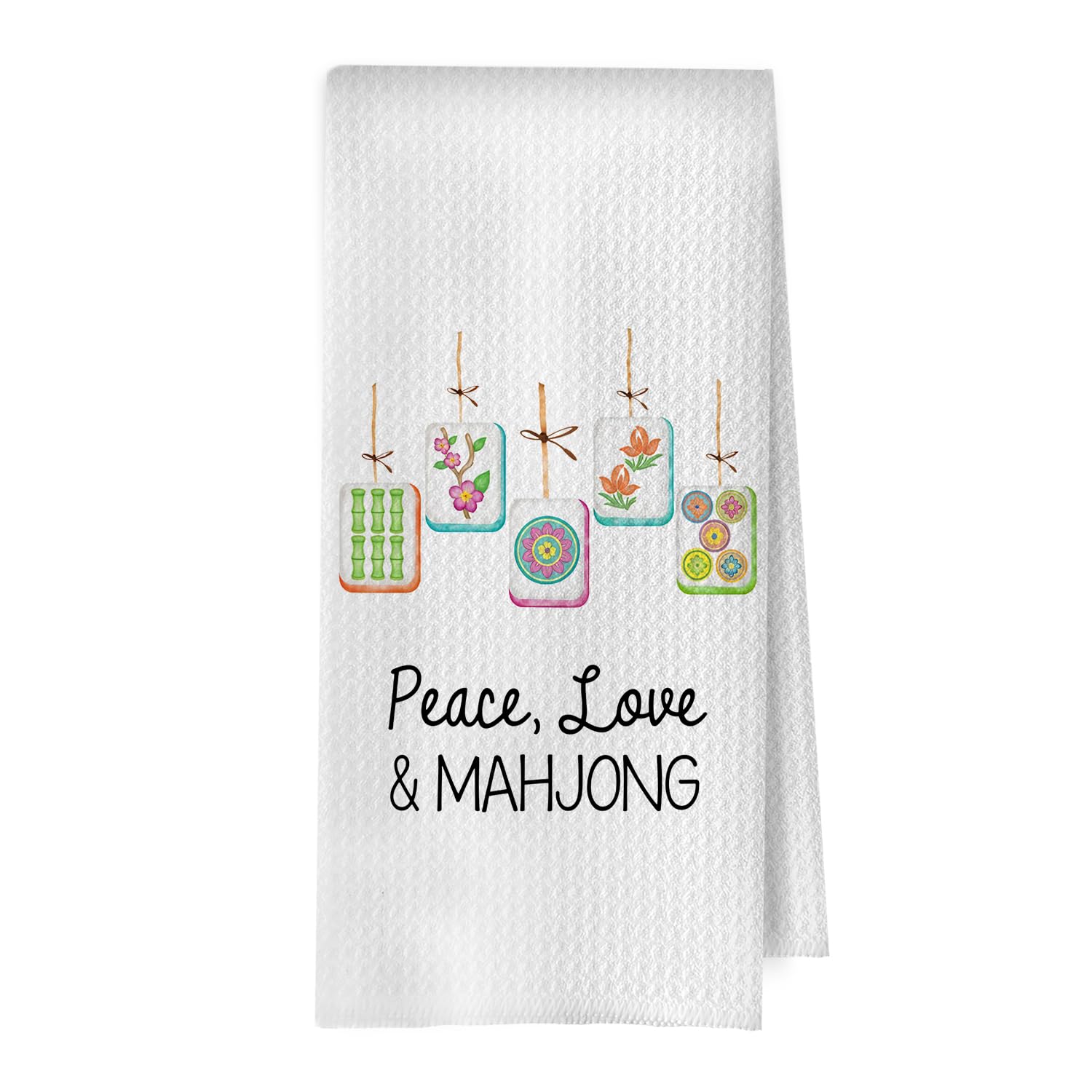 BlissfulAbon toallas cocina Mahjong, patrón decorativo para cocina con estilo