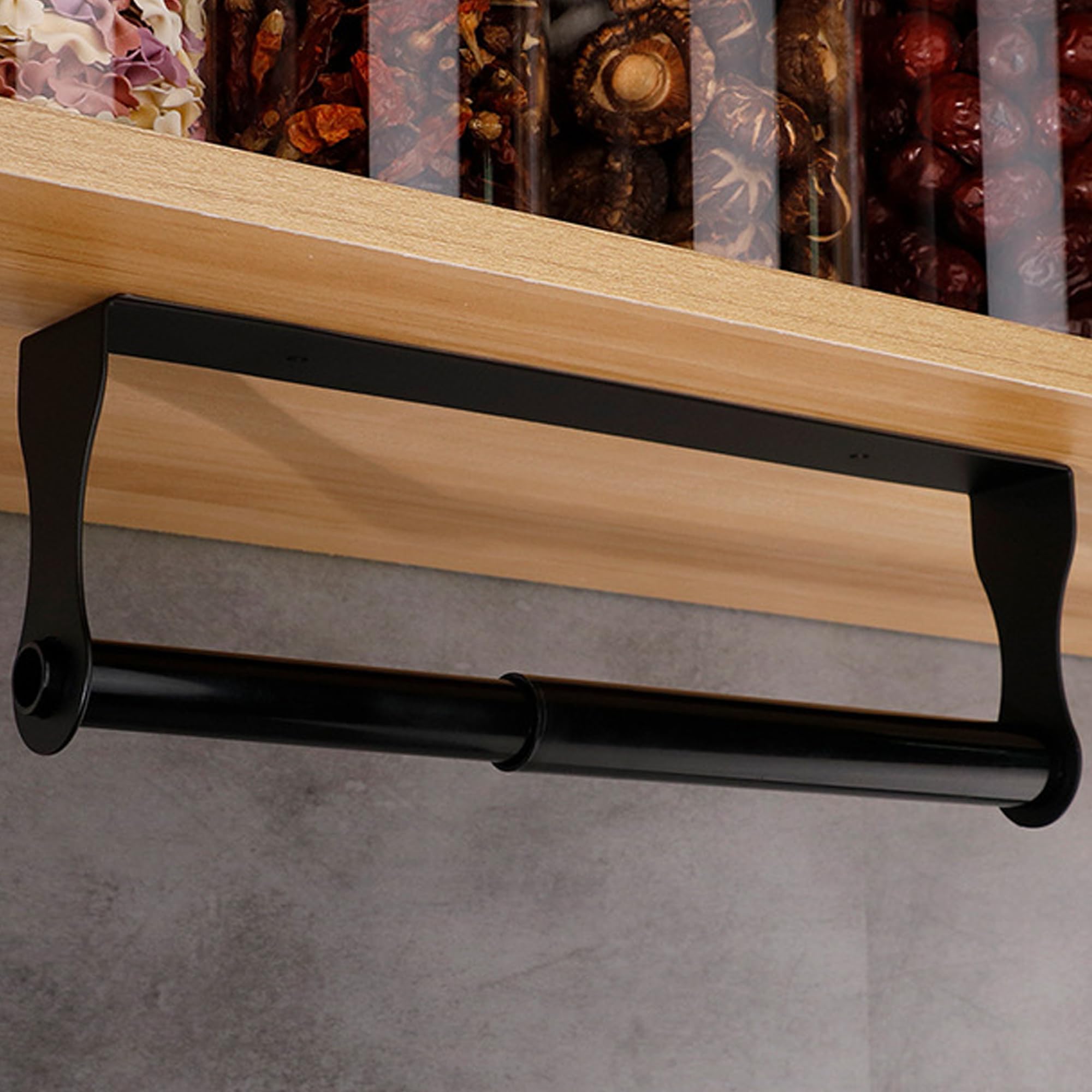 BlissfulDestiny portarrollos papel negro acero inoxidable para acceso rápido en la cocina