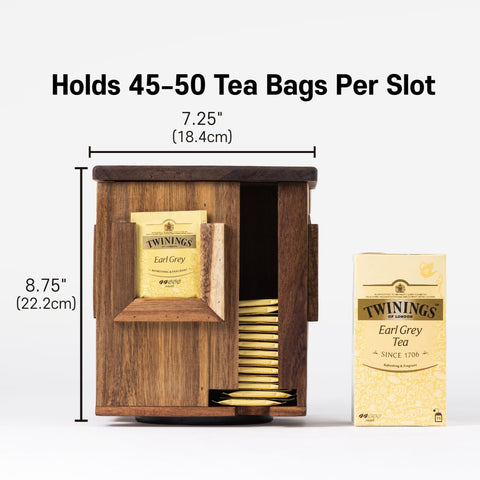Rotación de 360 grados facilita seleccionar el té deseado.