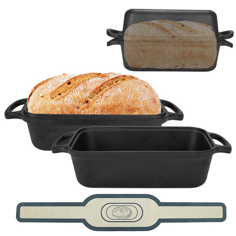 Blisswave: pan de hierro fundido con tapa para pan crujiente y uniforme.
