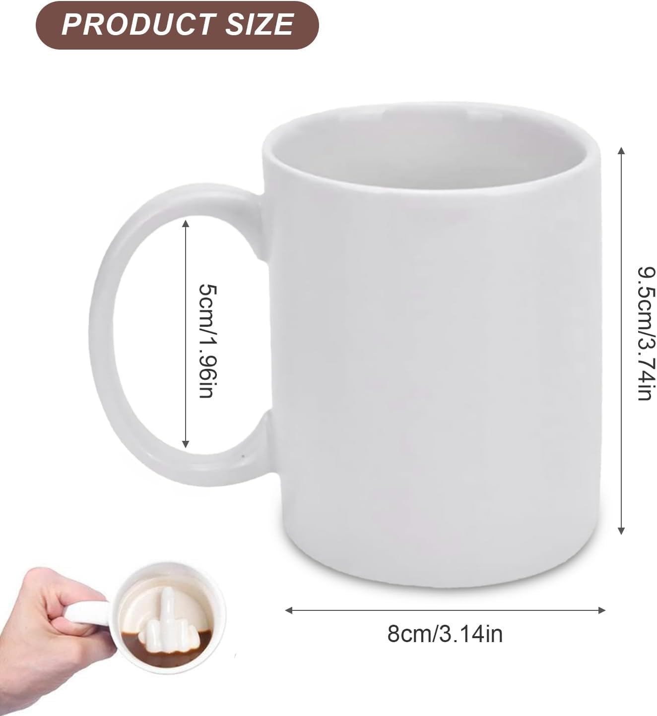 Taza cerámica divertida de BLLREMIPSUR para café diario.