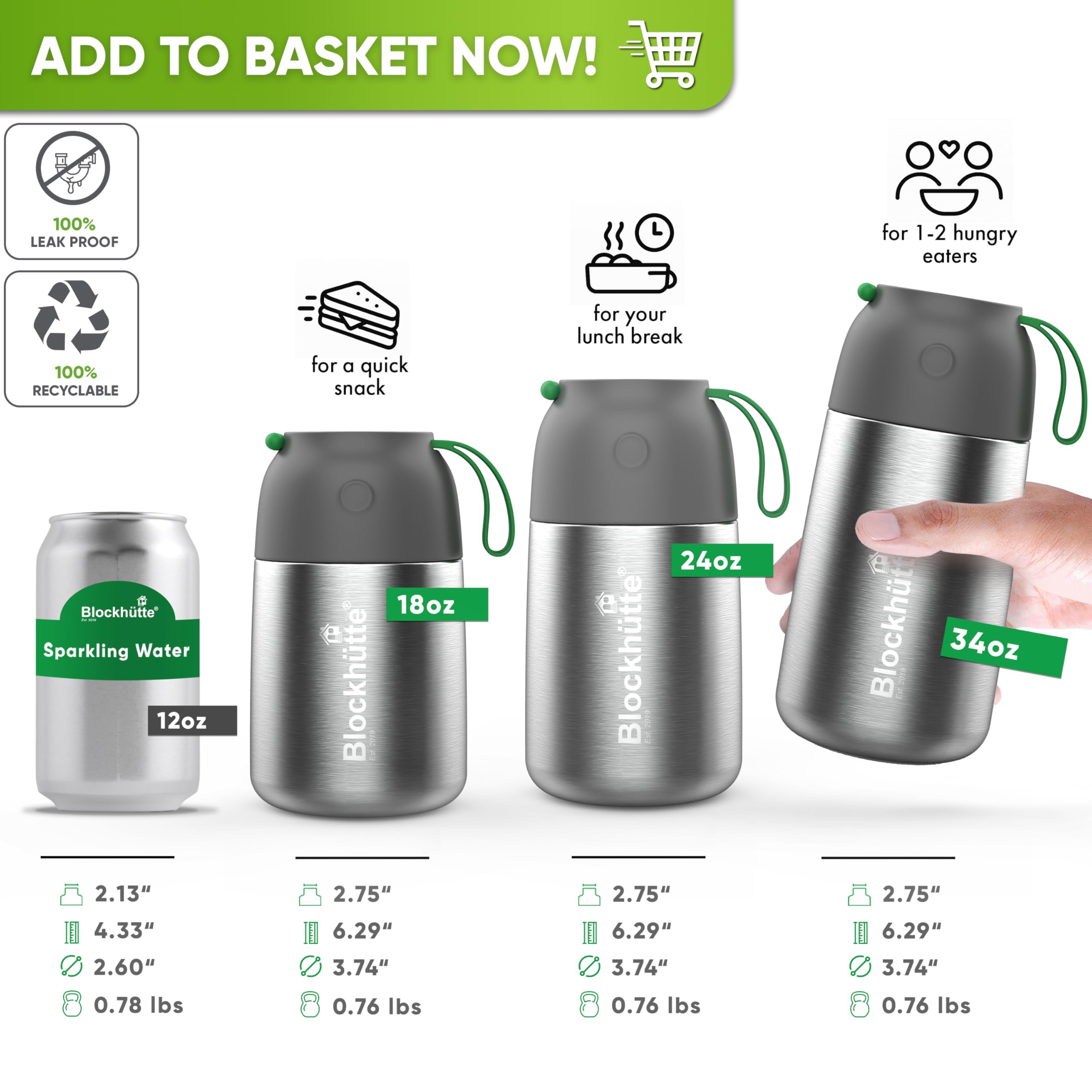 Blockhütte diseño moderno y compacto, cabe en mochila sin ocupar mucho espacio.