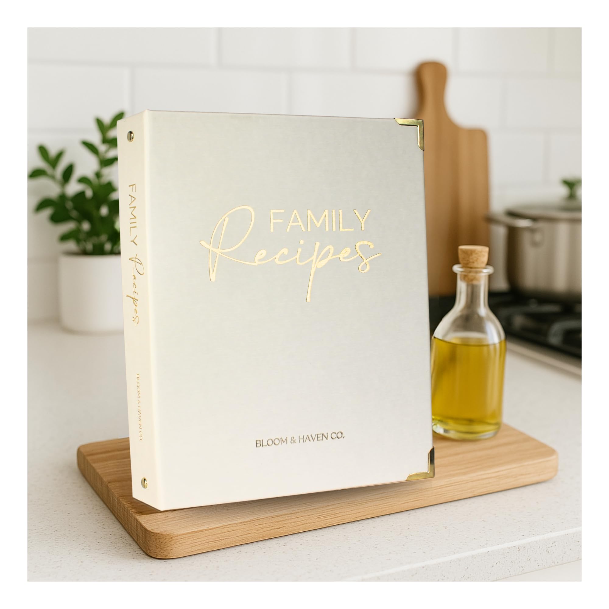 Bloom & Haven Co.: páginas dobles para escribir y revisar recetas con comodidad.