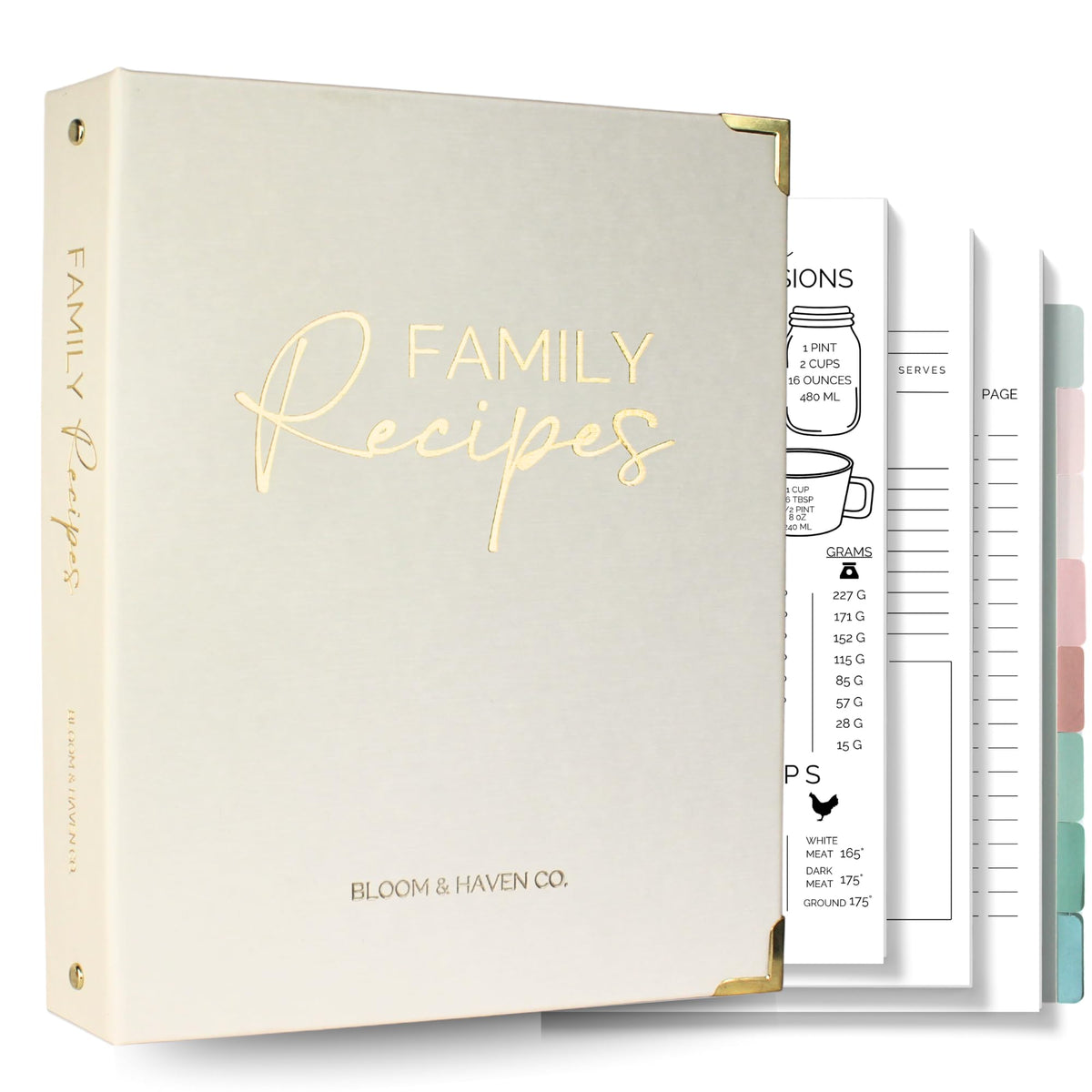 Bloom & Haven Co.: portada impermeable protege tus recetas en la cocina.