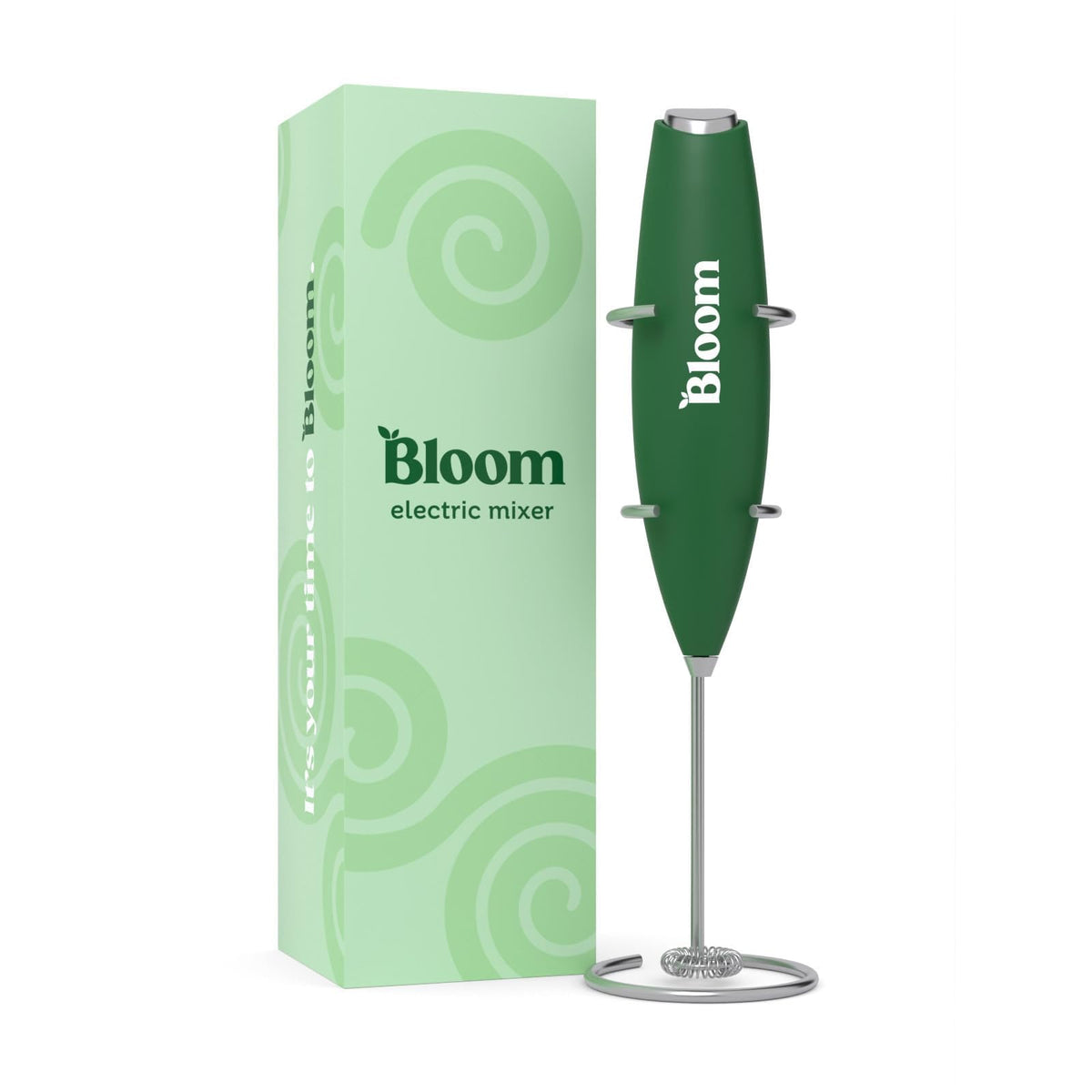 Bloom Nutrition espumador leche manual, crea espuma suave para café y capuchino.