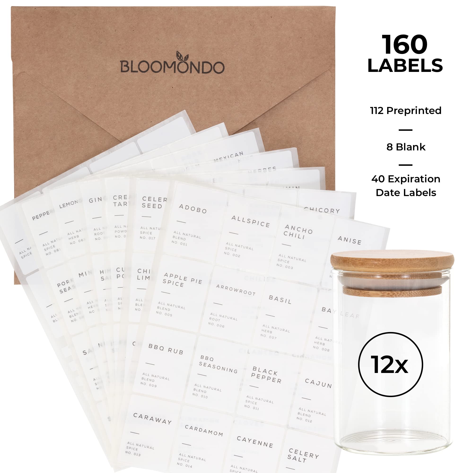 Bloomondo tapas de bambú sellan herméticamente y evitan olores