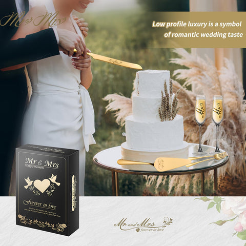 Cuchillo corta-tarta Bltnever, acabado dorado para precisión