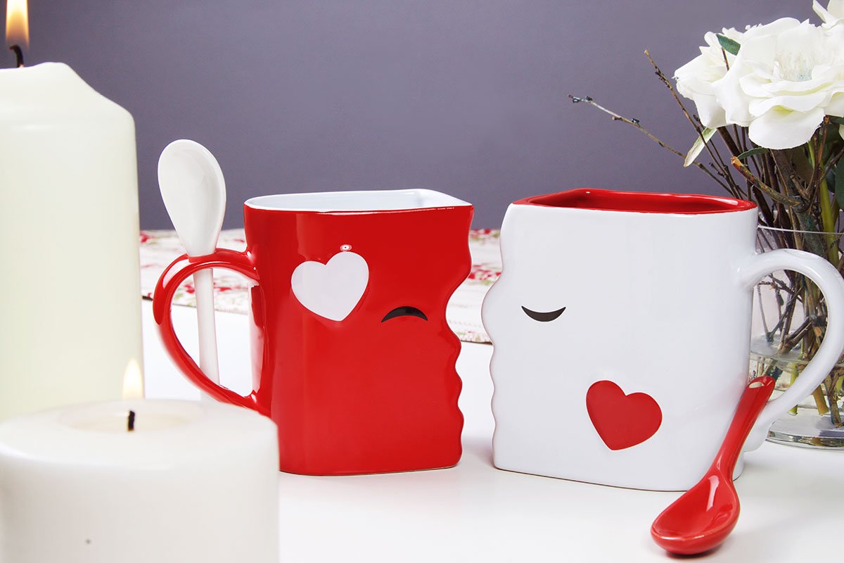 Blu Devil taza roja de 10 onzas para bebidas cálidas o frías