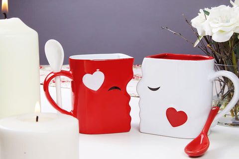 Blu Devil taza roja de 10 onzas para bebidas cálidas o frías