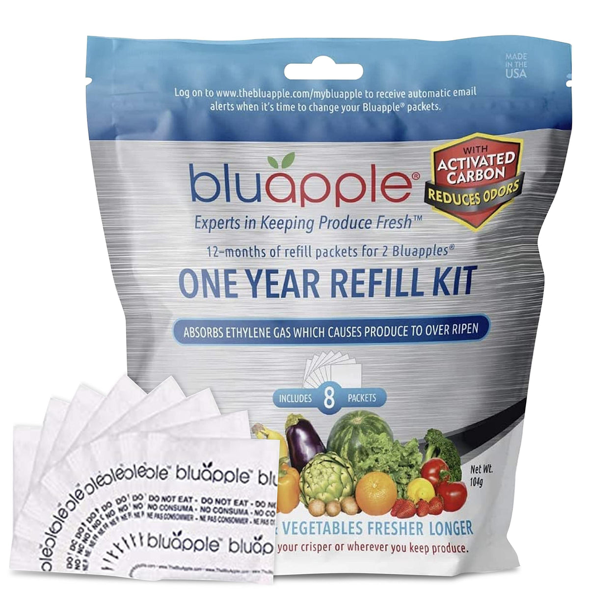 BluApple absorbedor de etileno con carbón activado para frescura prolongada