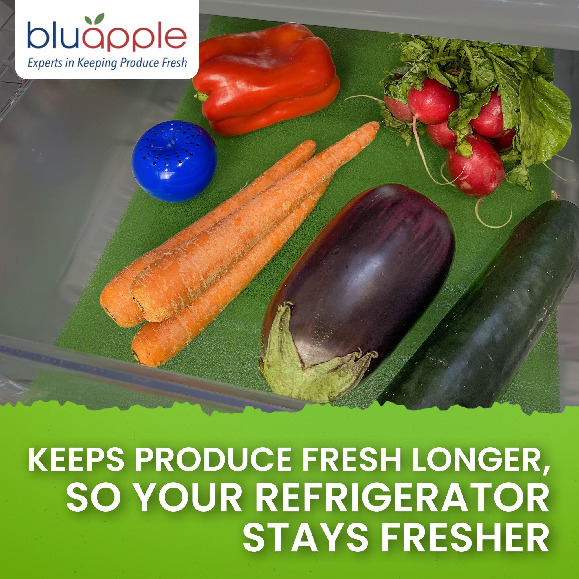 BluApple FreshMats libres de BPA para seguridad de la familia.