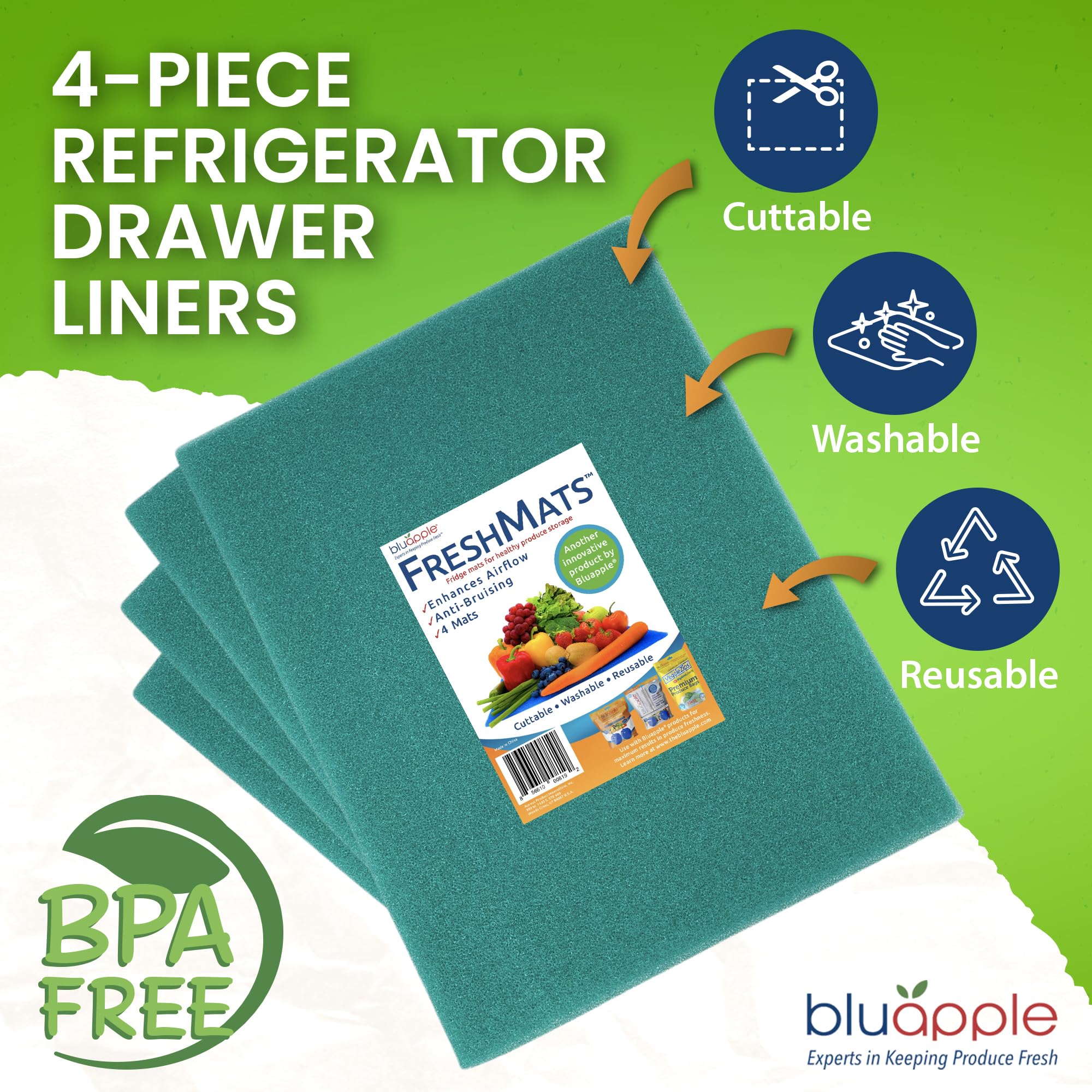 BluApple FreshMats en tono turquesa para un toque de color y frescura.