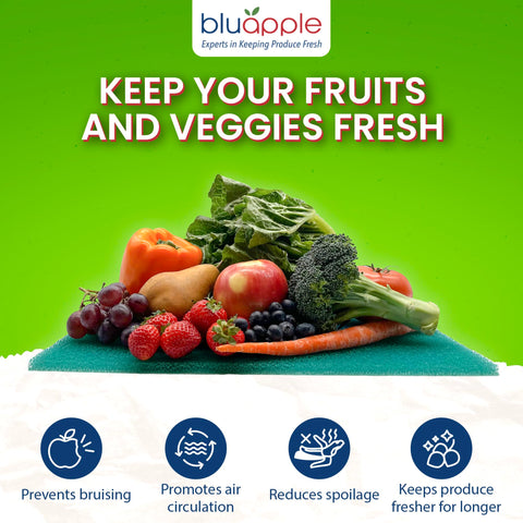 BluApple FreshMats, liner para cajón crisper que favorece la circulación de aire y la frescura.