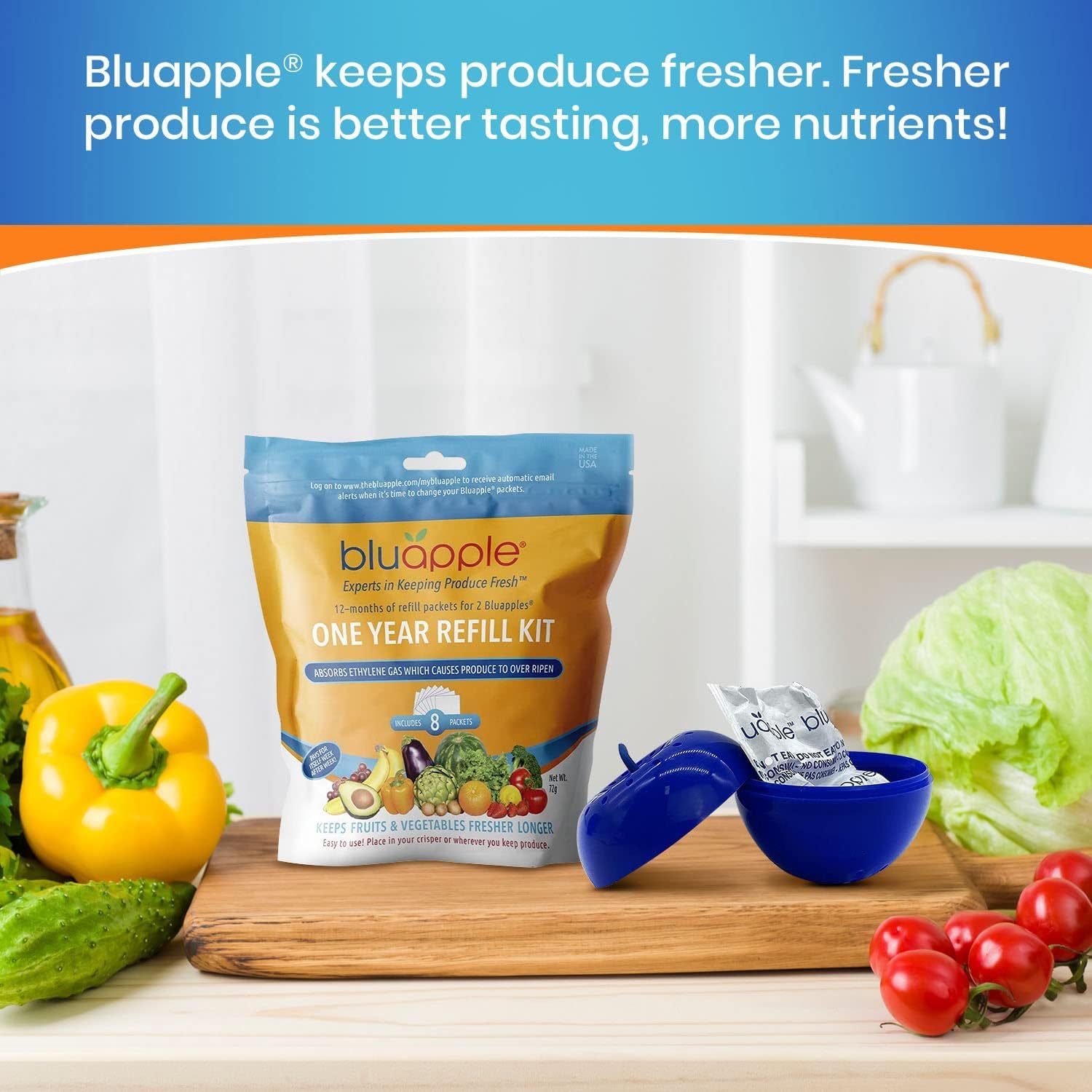 BluApple hecho en Estados Unidos, garantía de calidad.