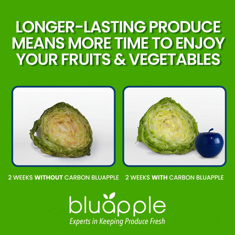 BluApple se coloca en el cajón para verduras para mantener productos frescos
