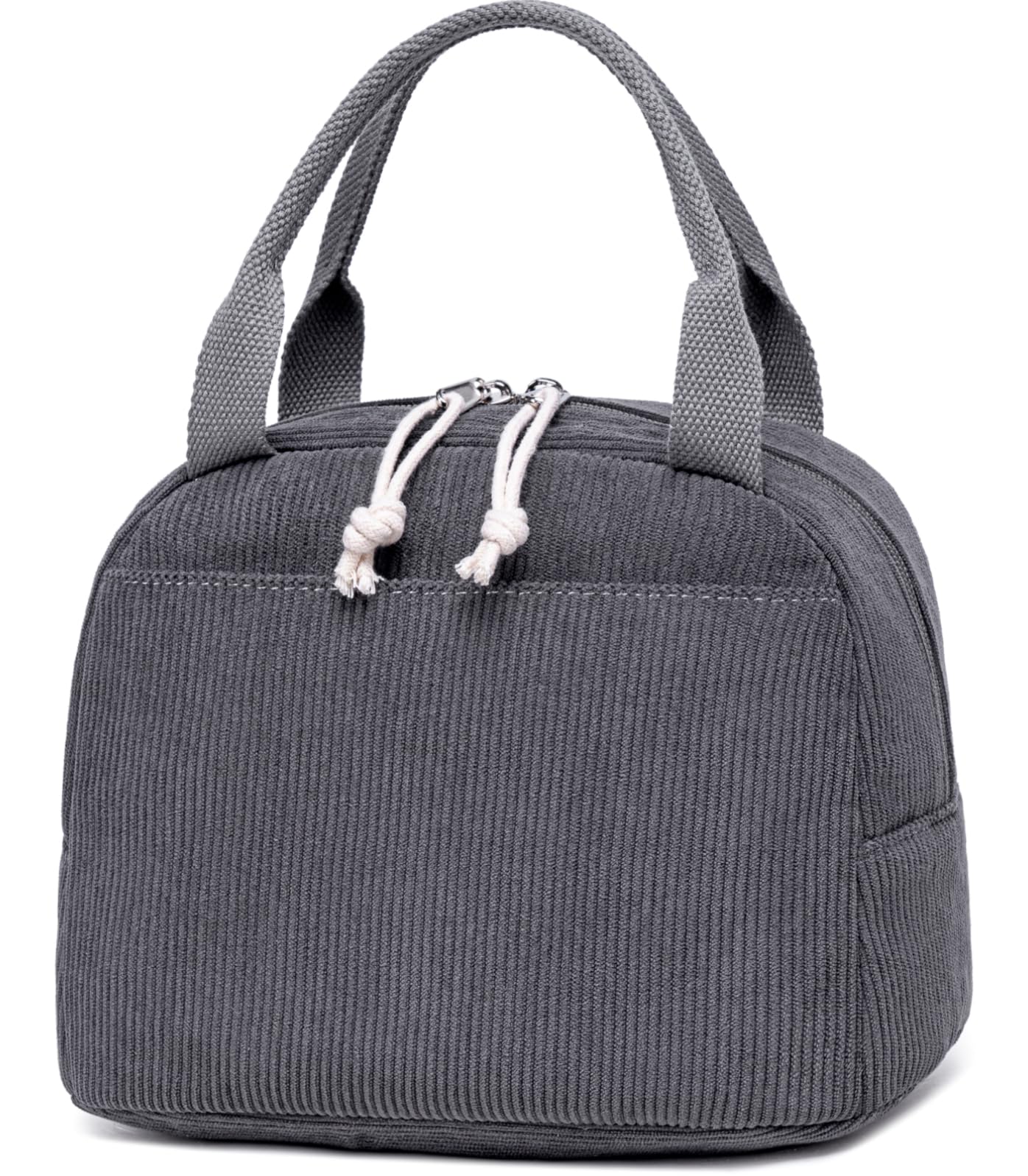 Bolsa Bluboon corduroy azul, ideal para mantener la comida fresca durante el día.
