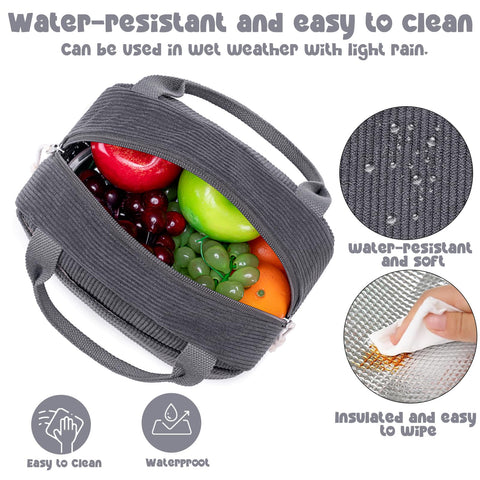 Bolsa Bluboon corduroy negra, resistente y lavable para uso diario.