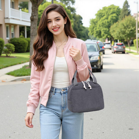 Bolsa Bluboon corduroy rosa, colores vivos para oficina o escuela.