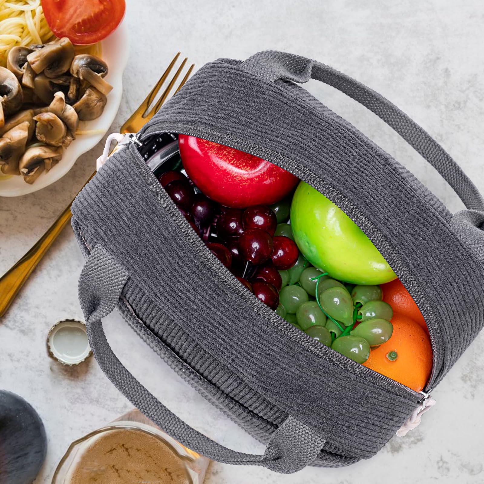 Bolsa Bluboon con corduroy y bolsillo frontal práctico para llaves y tarjetas.