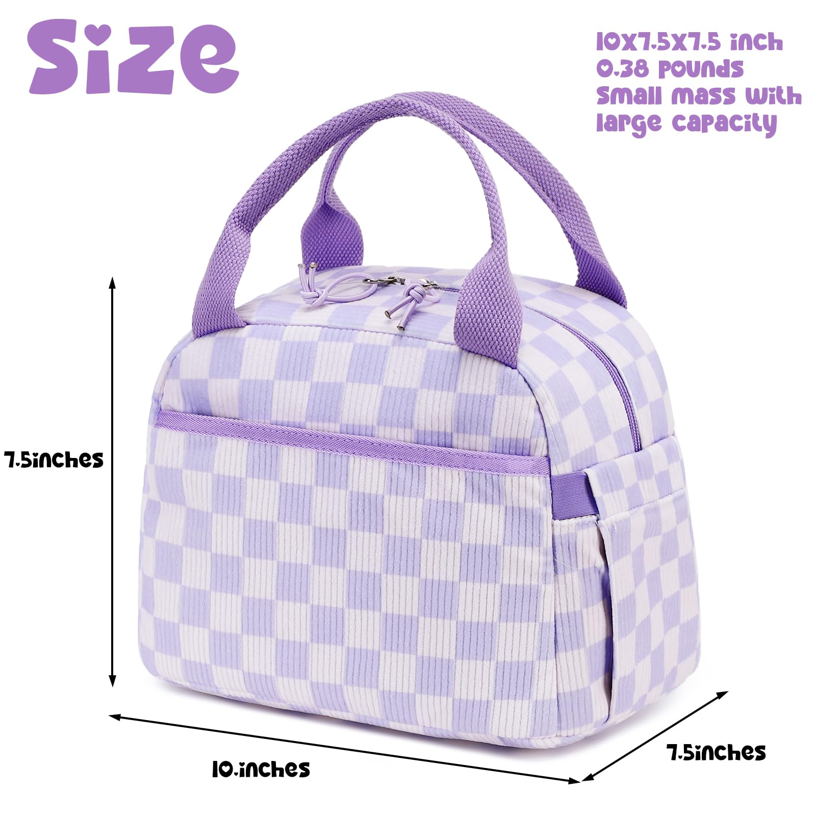 Bluboon bolsa de almuerzo aislante, lista para trabajo o picnic.
