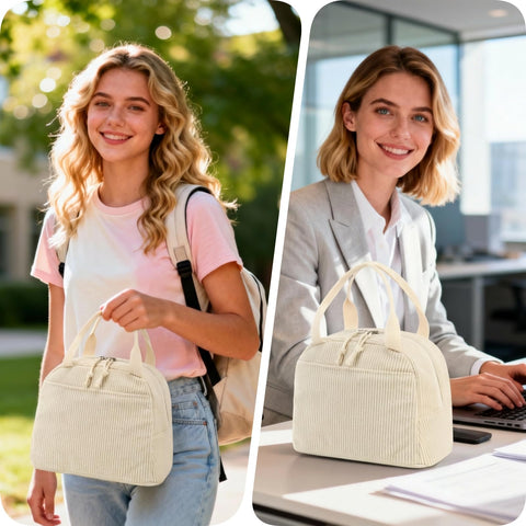 Bluboon bolsa almuerzo con asa acolchada para transporte cómodo