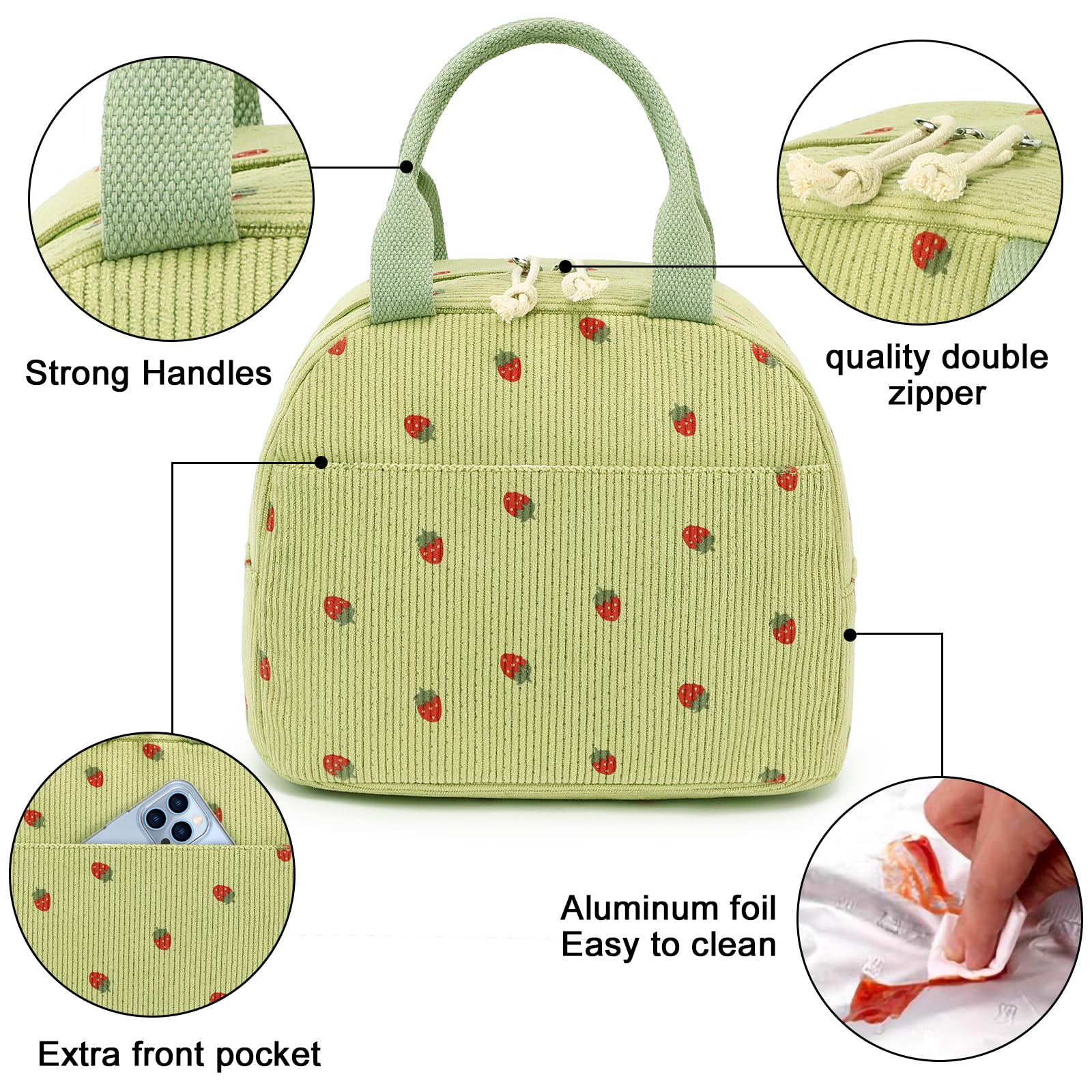 Bluboon bolsa con bolsillo frontal para llaves y tarjetas.
