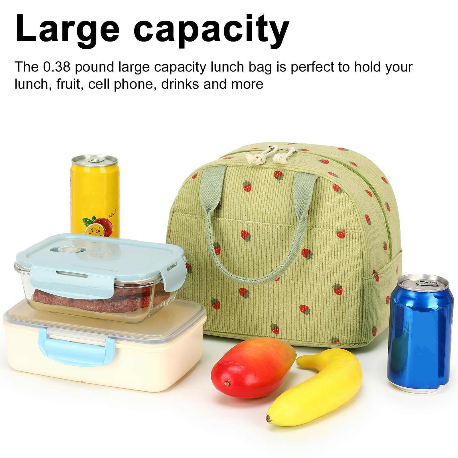 Bluboon bolsa de almuerzo gran capacidad para llevar almuerzo completo.