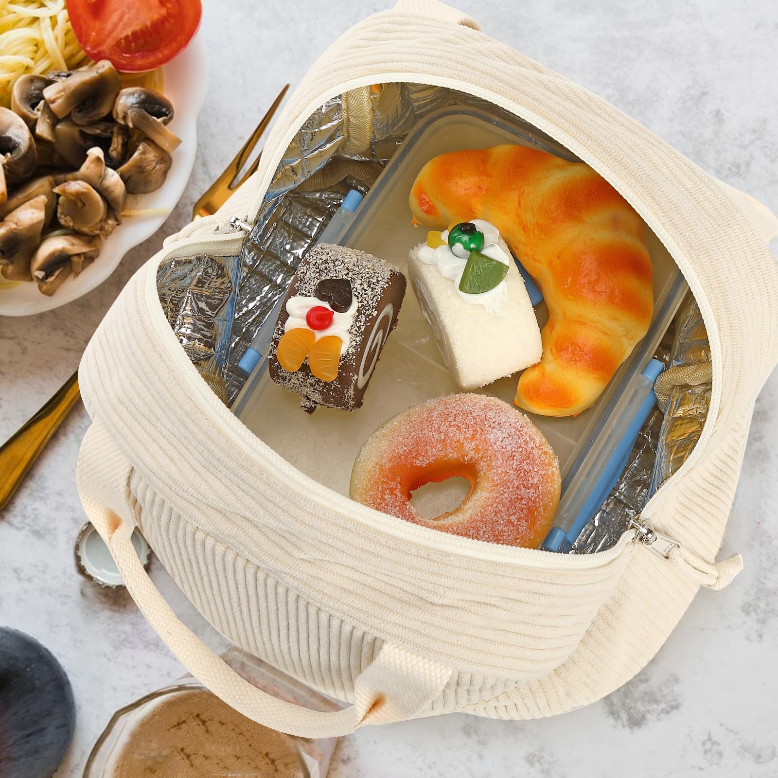 Bluboon bolsa almuerzo en colores vibrantes para combinar
