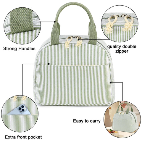 Bluboon bolsa-almuerzo con mango acolchado para transporte cómodo.