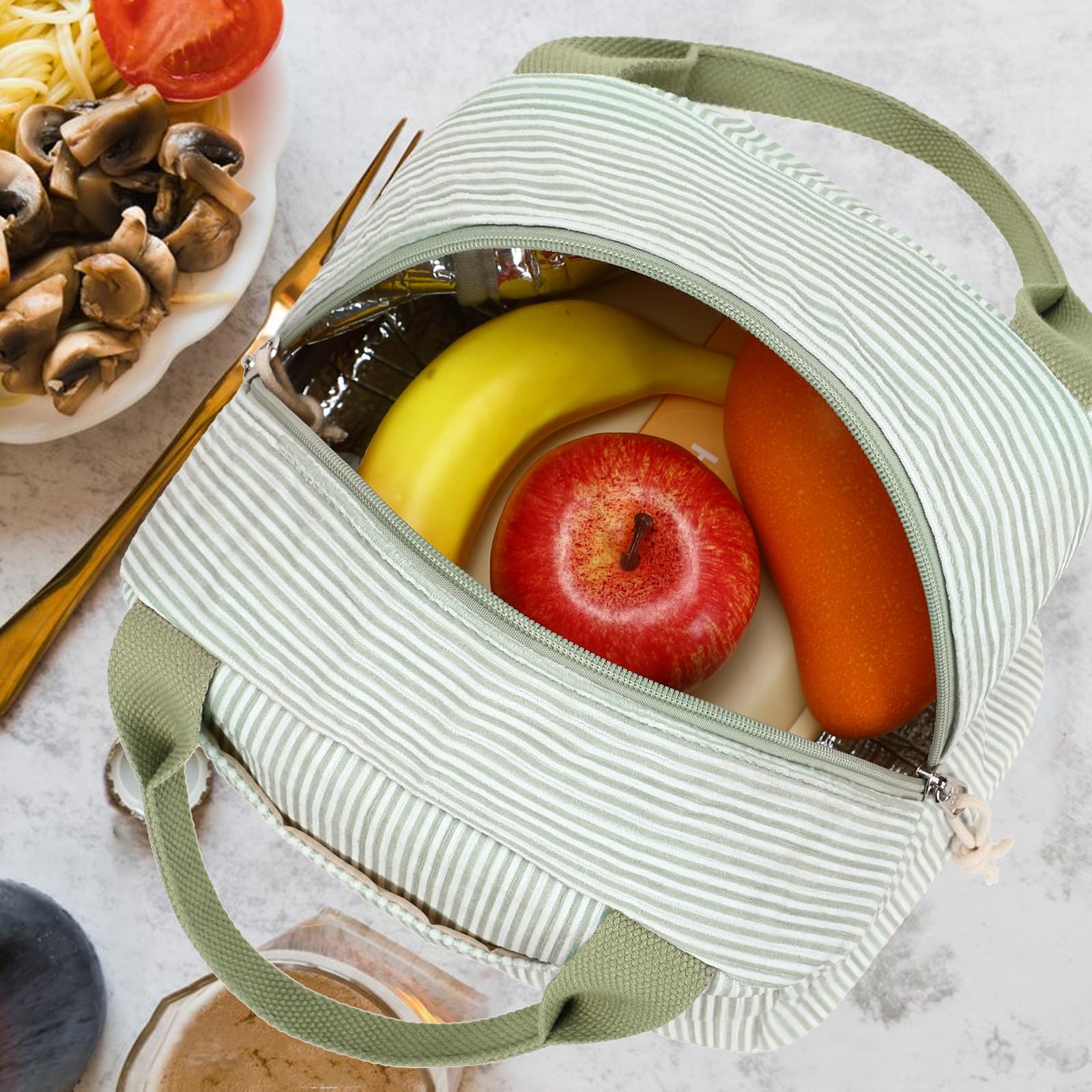 Bluboon bolsa de almuerzo de pana, diseño moderno y colores vibrantes