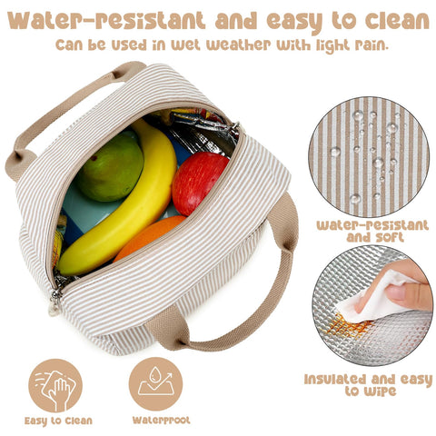 Bluboon bolsa de almuerzo con diseño de pana moderno
