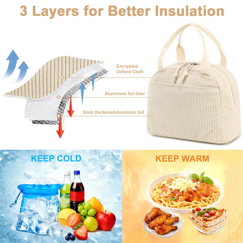 Bluboon bolsa almuerzo durable e impermeable protege la comida