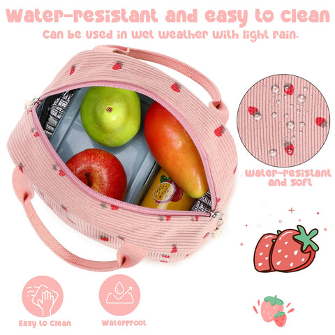 Bluboon bolsa impermeable de pana acanalada mantiene alimentos frescos en clima variable