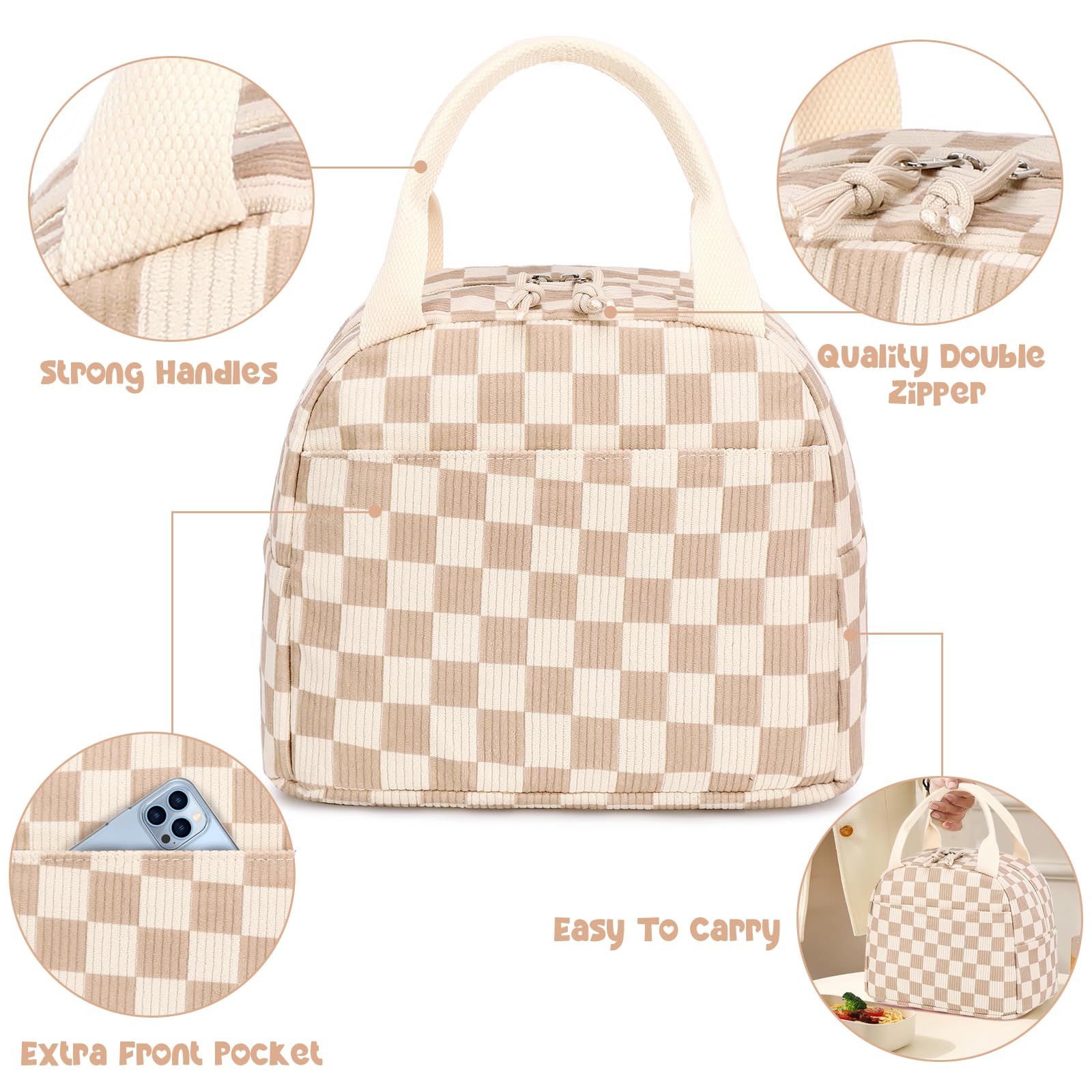 Bolsa Bluboon azul con diseño moderno para comidas en movimiento.