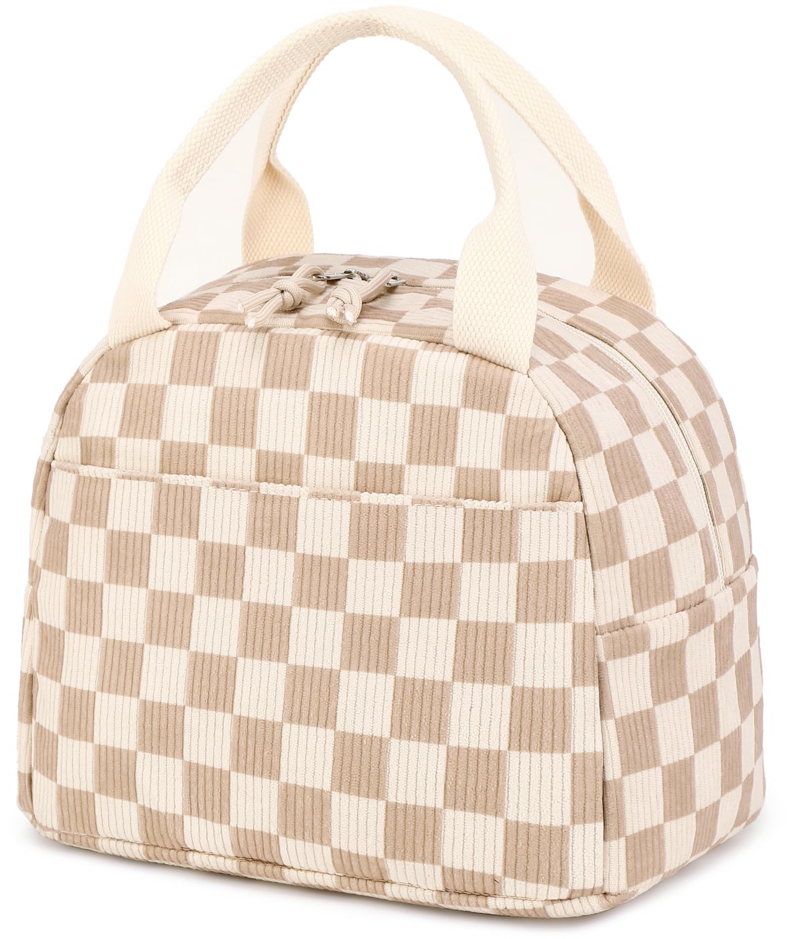 Bolsa Bluboon de almuerzo con pana rosa, ideal para comida fresca diaria.