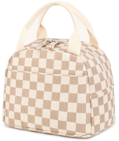 Bolsa Bluboon de almuerzo con pana rosa, ideal para comida fresca diaria.