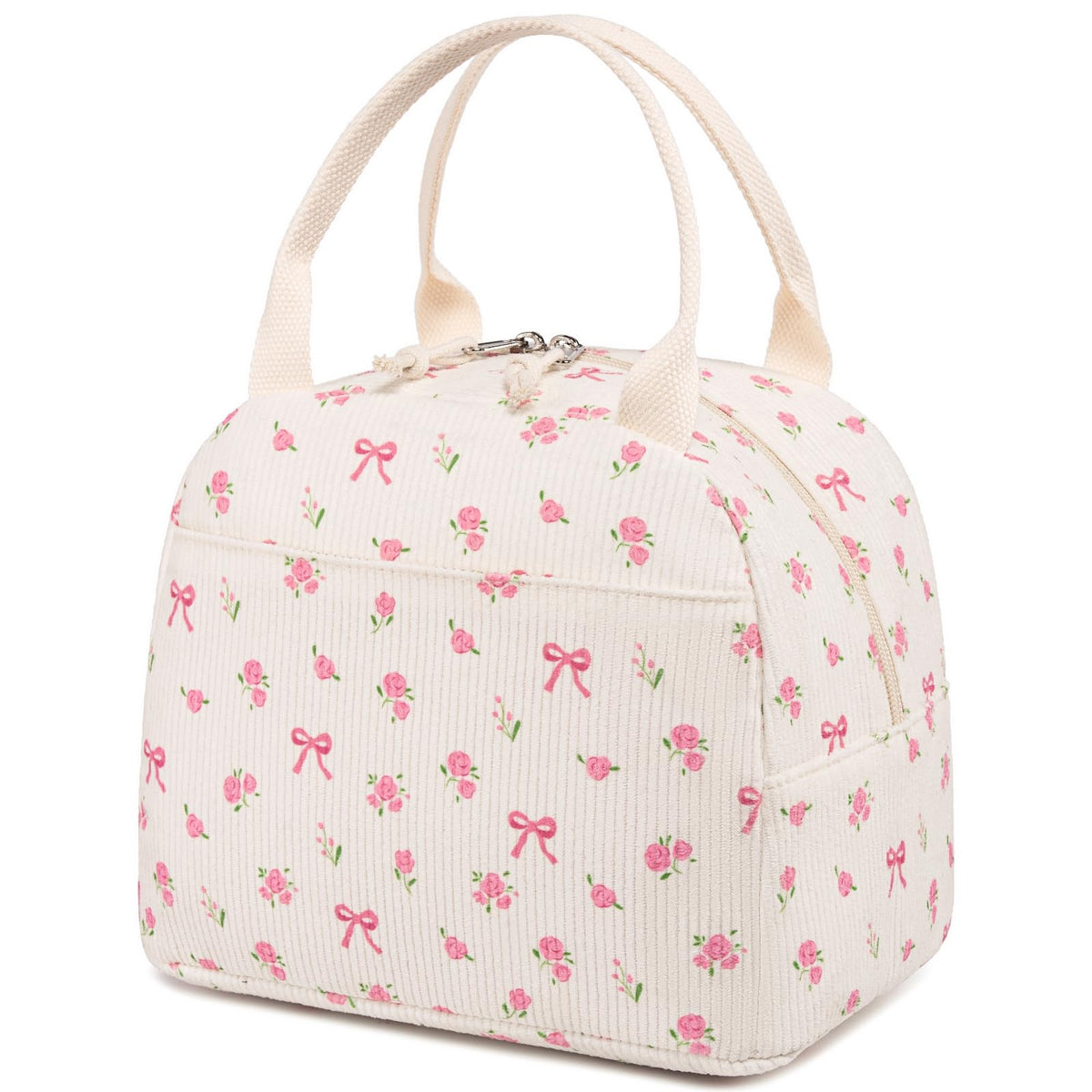 Bluboon bolsa de almuerzo en pana rosa para mantener la comida fresca en el trabajo