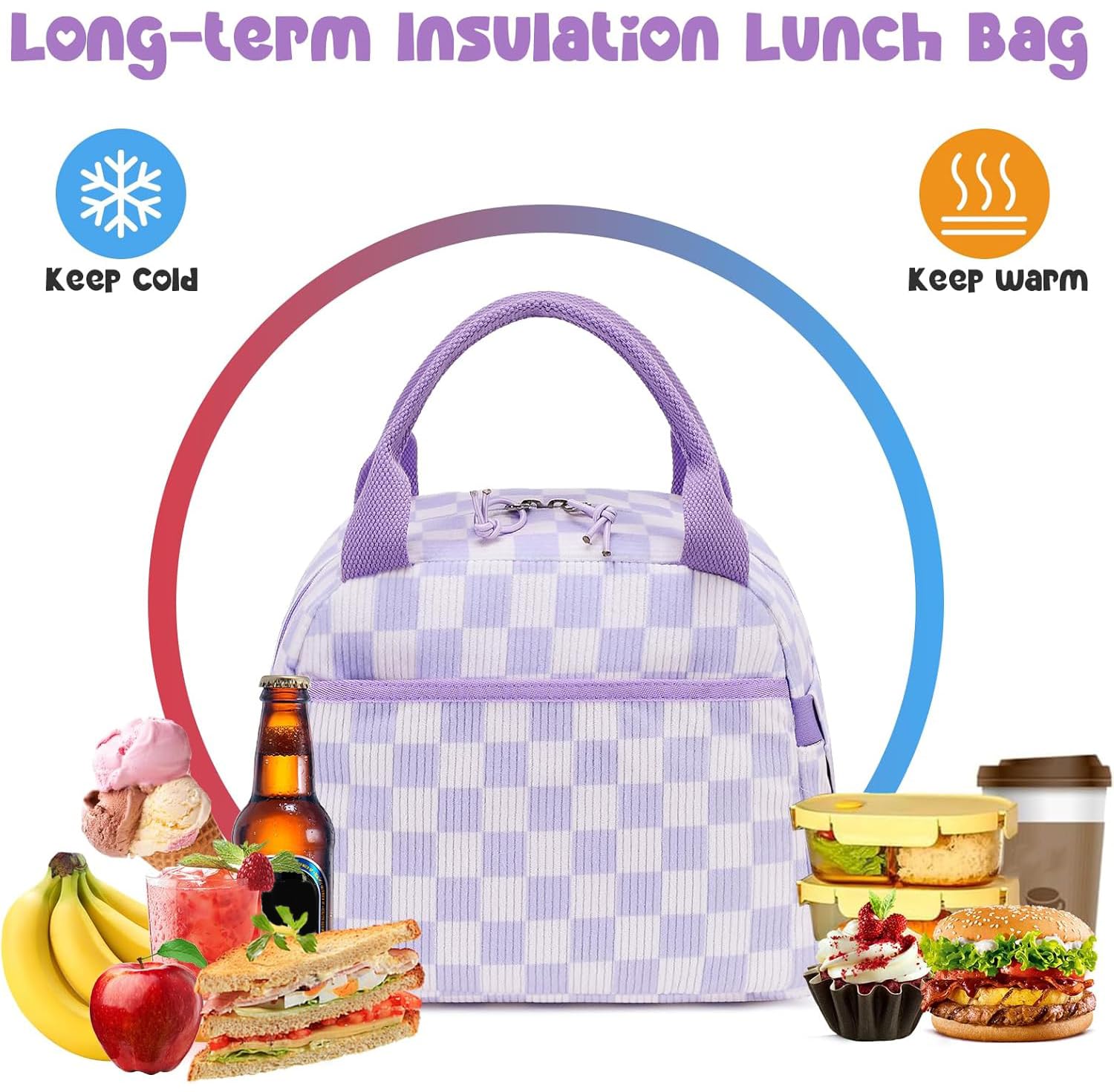 Bluboon bolsa de almuerzo para trabajo o picnic, versátil y práctica.