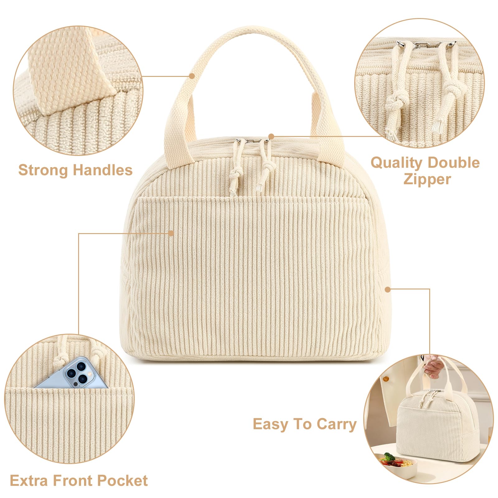 Bluboon bolsa almuerzo usos múltiples para trabajo o picnic
