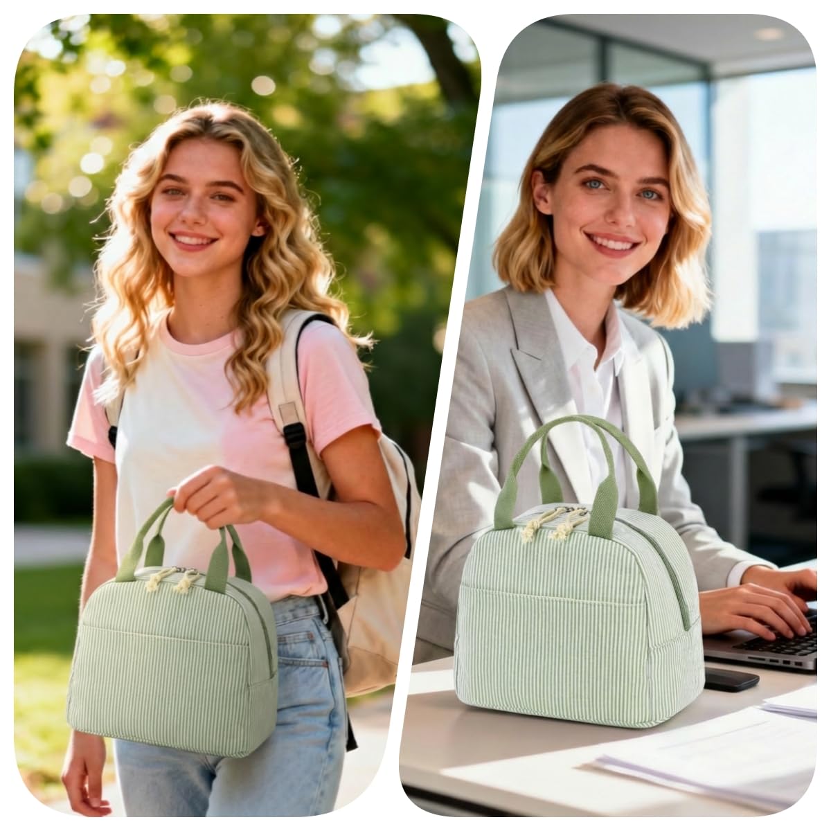 Bluboon lonchera aislada de gran capacidad para comidas completas.