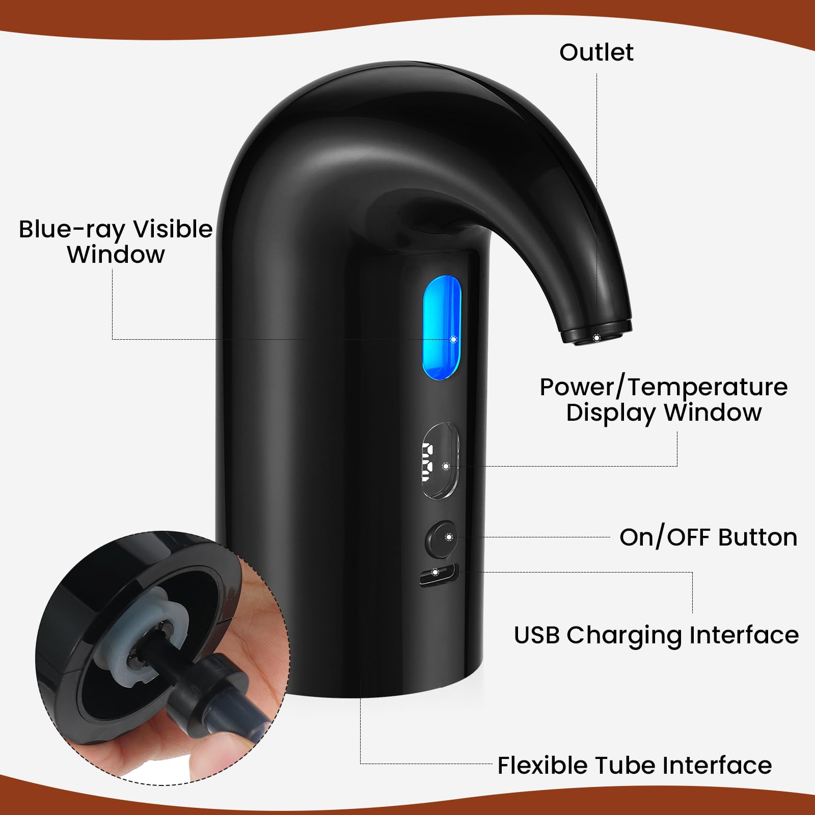 BLUBYEES aireador con pantalla digital muestra temperatura para un servicio óptimo.