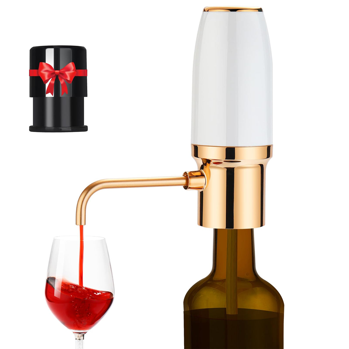 BLUBYEES aireador eléctrico en botella para aeración rápida y suave.