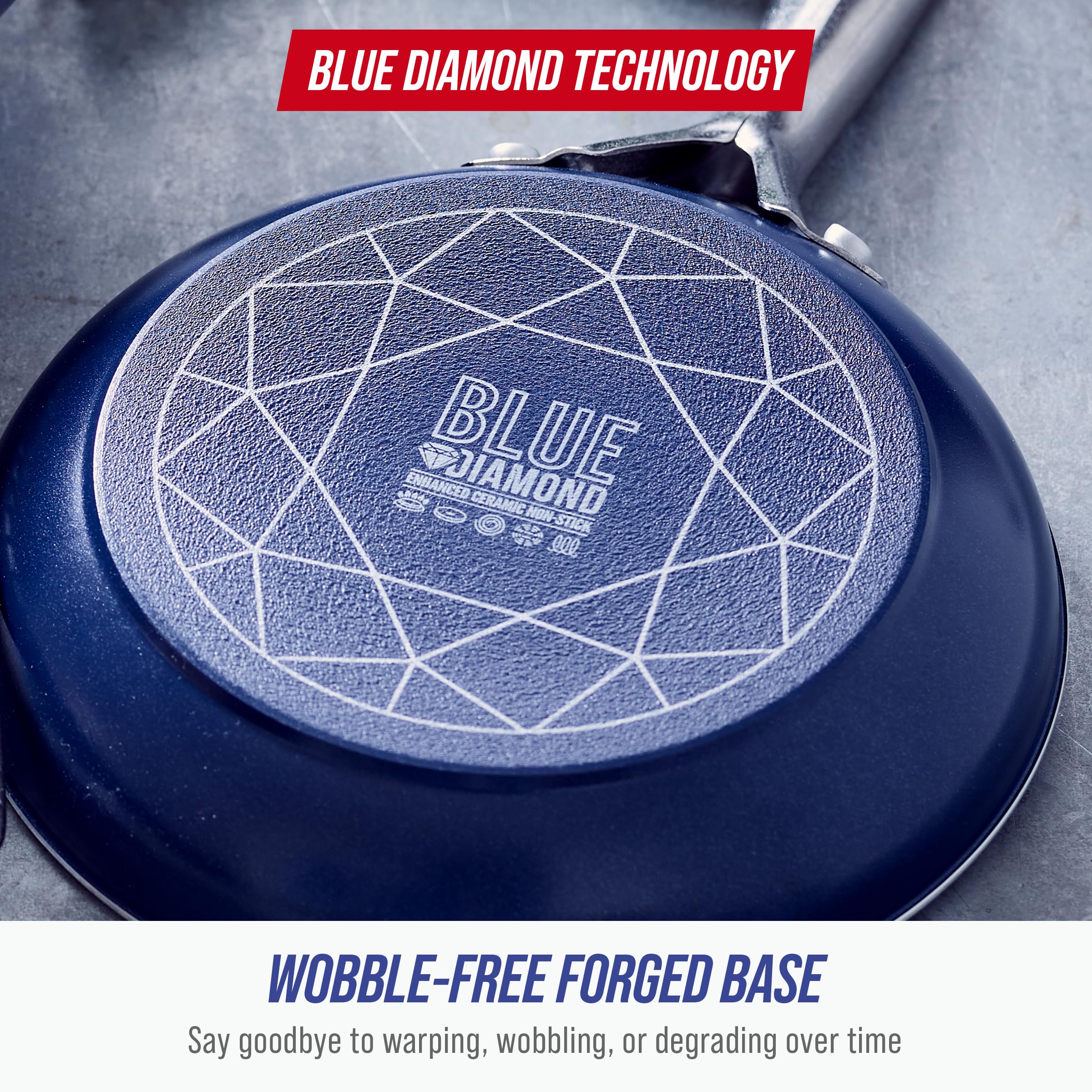 Blue Diamond etiqueta con especificaciones que resalta seguridad y materiales
