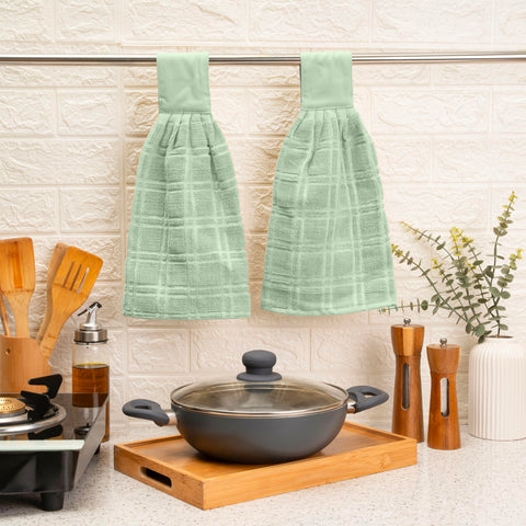 Blue Needles toallas de cocina colgantes aptas para lavadora y duraderas tras lavados