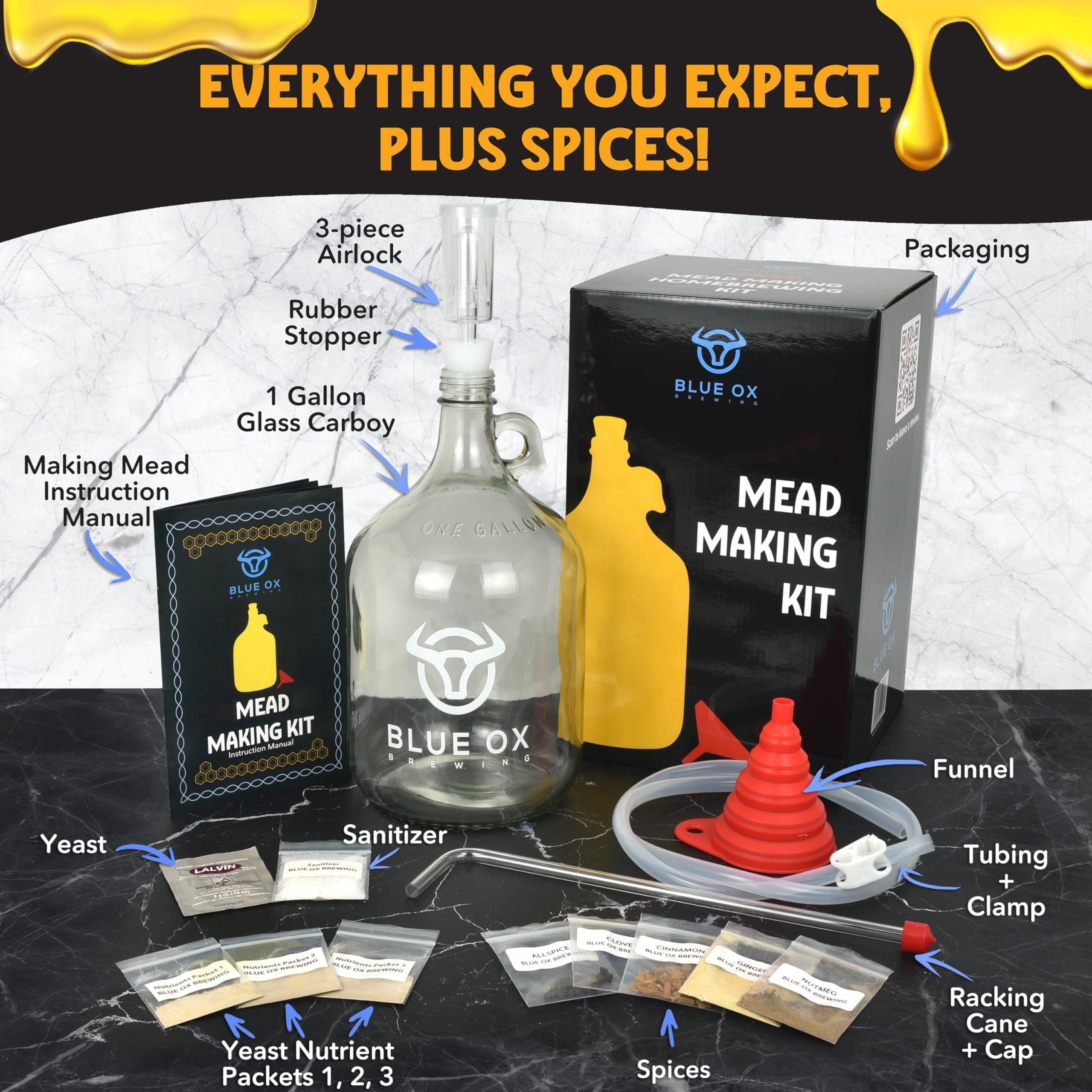 Blue Ox Brewing especias para hidromiel, lista para realzar sabor y aroma
