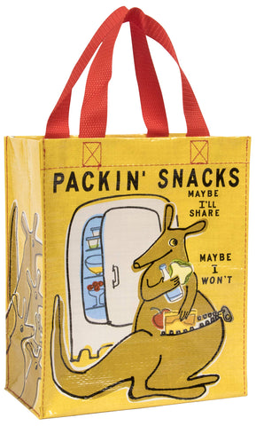 Blue Q Handy Tote Packin' Snacks, bolsa de almuerzo reutilizable